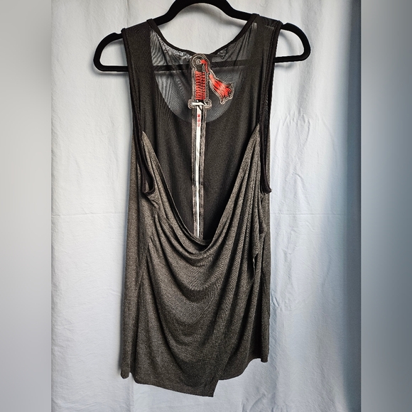 G150. Disney Mulan Sword Mesh Back Tank Top in Gray/Black - Size XL - Picture 2 of 5